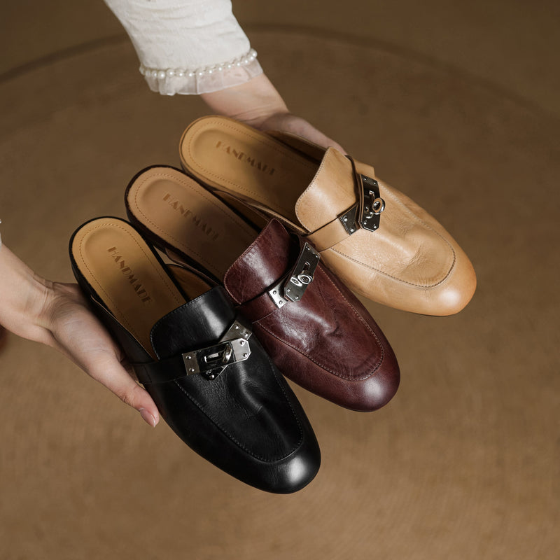 Dessa Genuine Leather Mules
