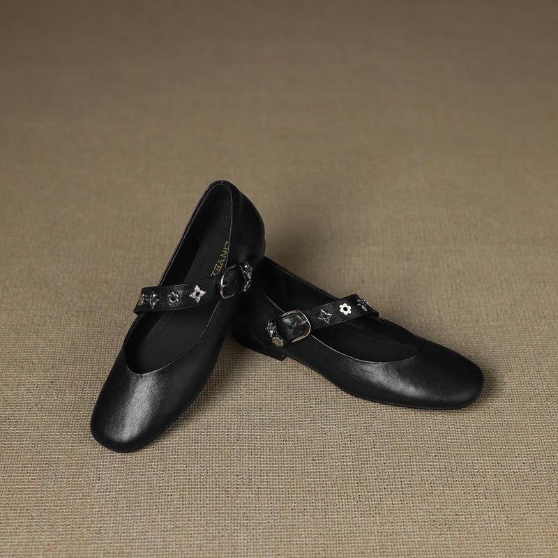 Zorie Genuine Leather Flats