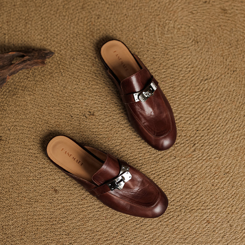 Dessa Genuine Leather Mules