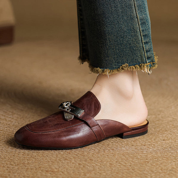 Dessa Genuine Leather Mules