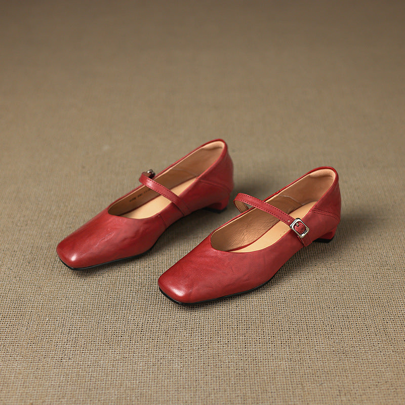 Ayra Genuine Leather Flats