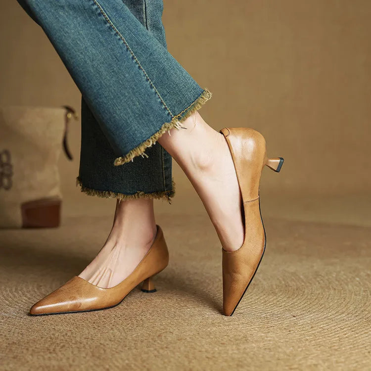 Anok Genuine Leather Heels