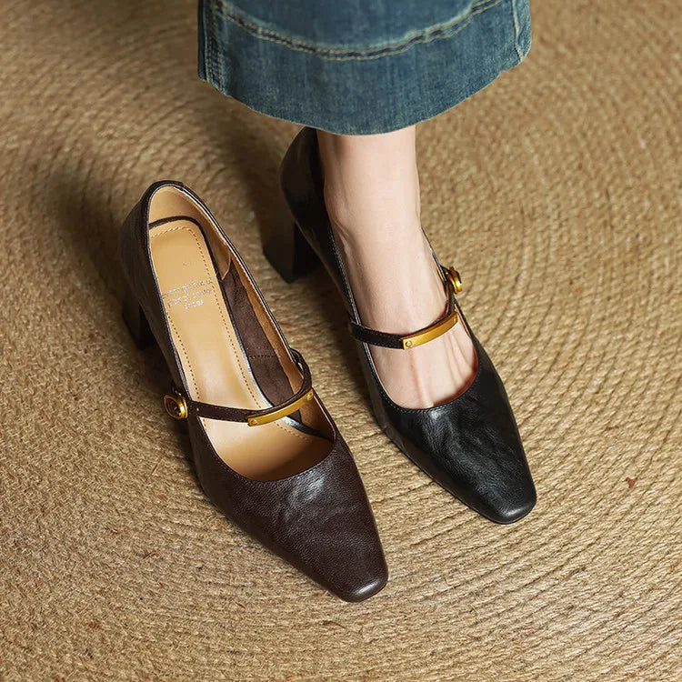 Auria Genuine Leather Heels